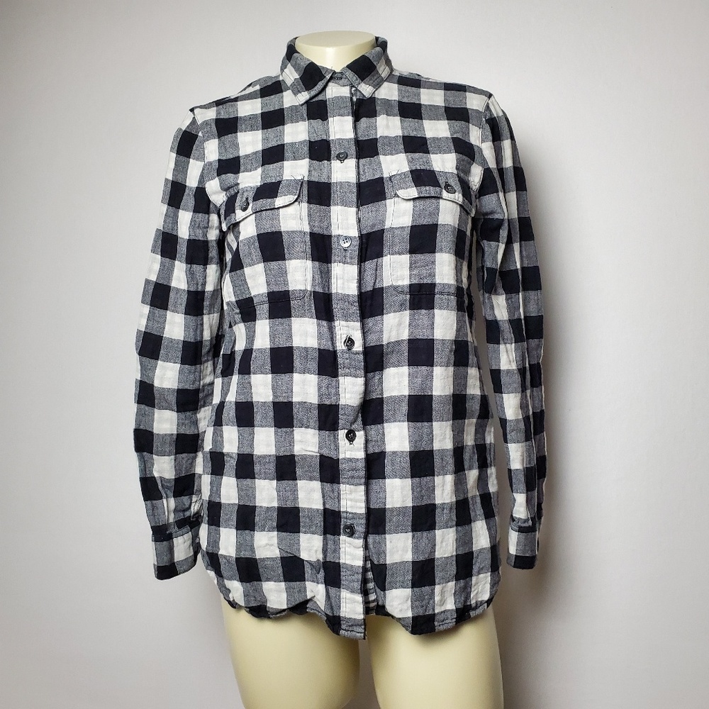 MADEWELL WOMEN'S BLACK PLAID SIZE SMALL